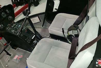 a photo of a helicopter seat